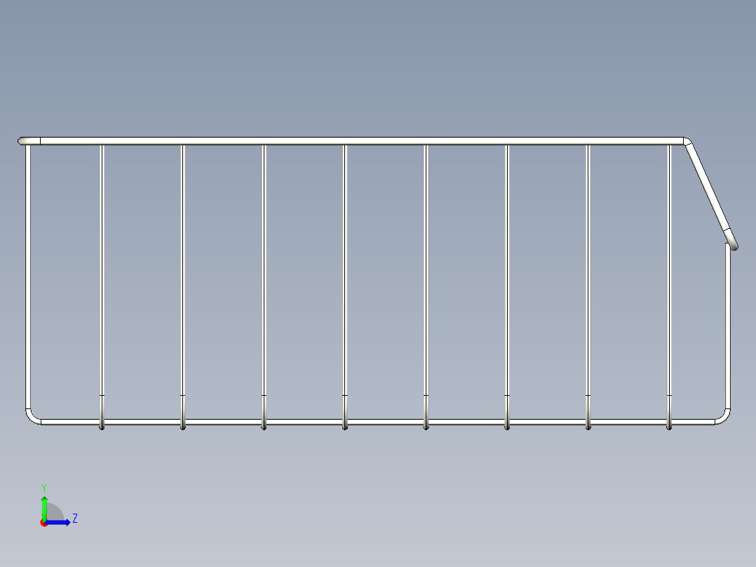 钢丝冷冻篮左视图