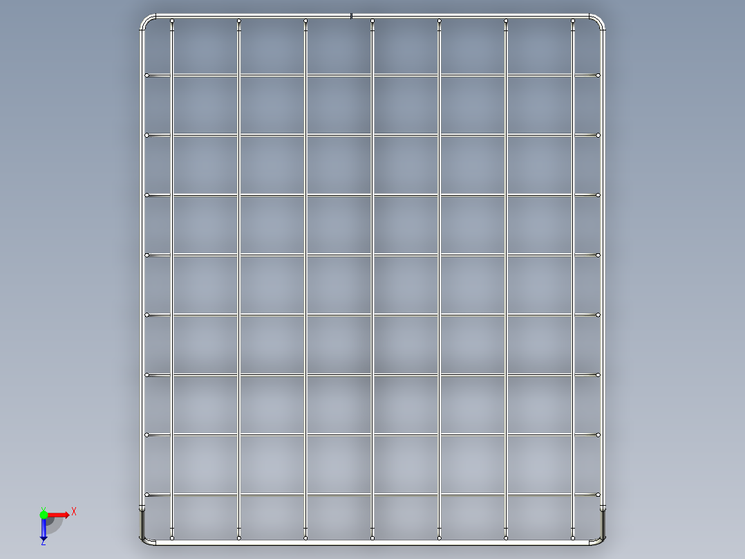 钢丝冷冻篮俯视图