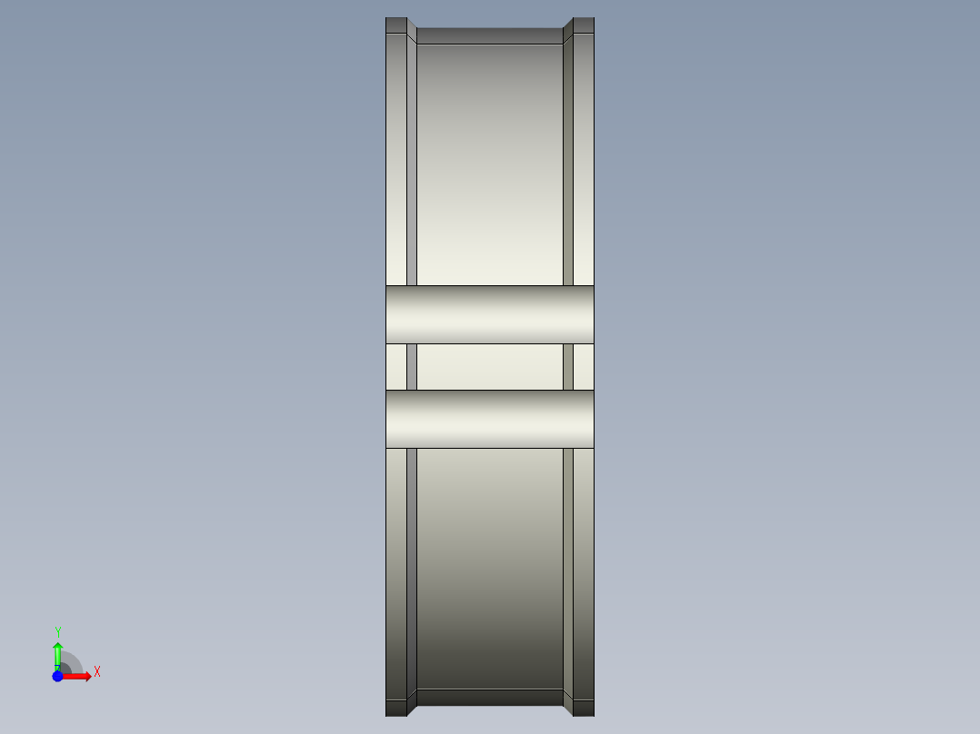 3件式cat6a电缆梳11前视图