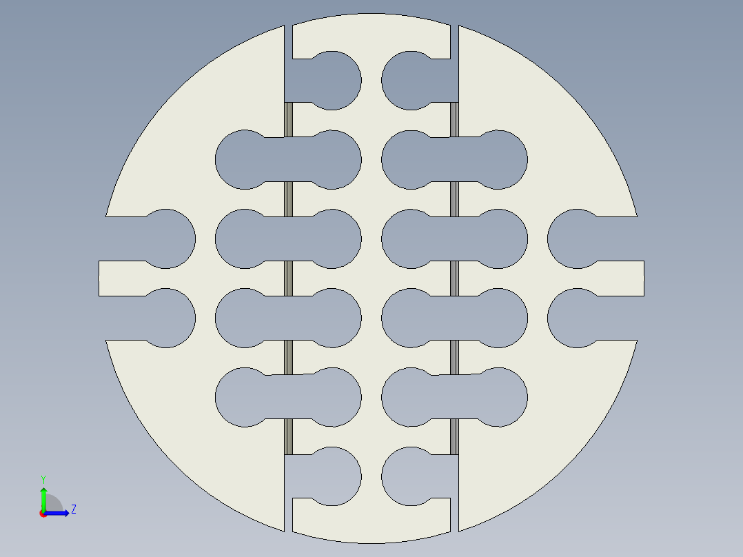 3件式cat6a电缆梳11左视图