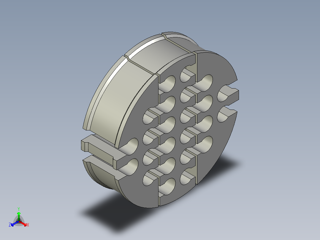 3件式cat6a电缆梳11正等轴测图
