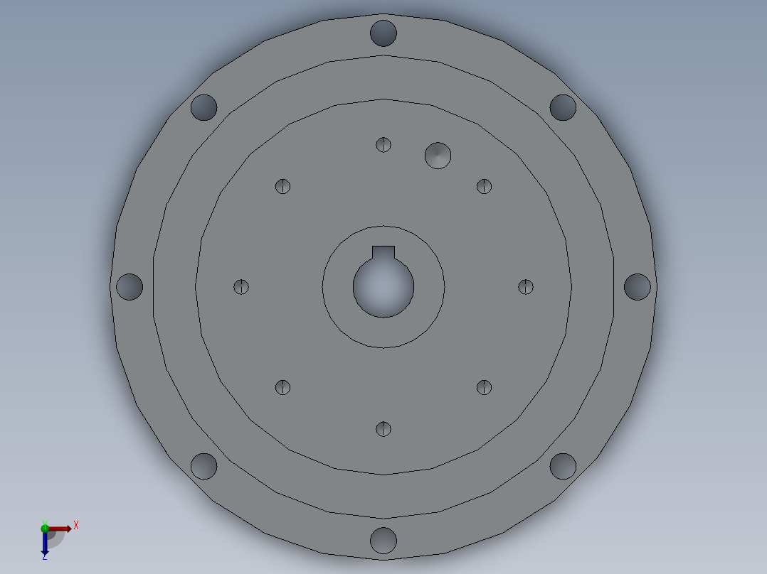 GRA-7E中空旋转台俯视图