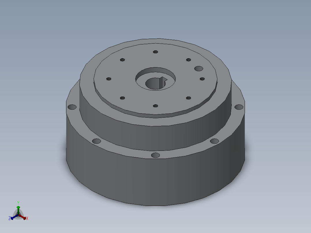 GRA-7E中空旋转台正等轴测图