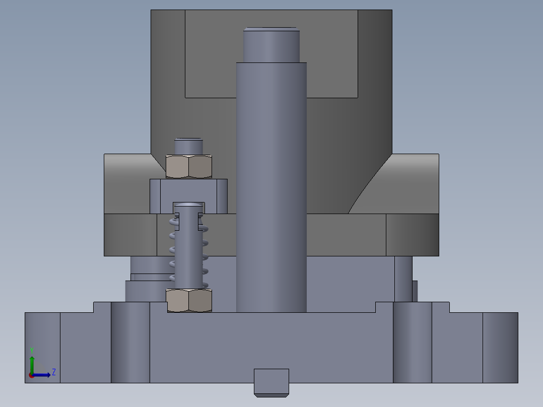 支座铣端面夹具（CAD图+SW三维）左视图