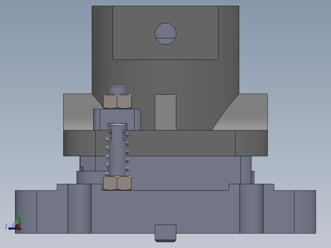 支座铣端面夹具（CAD图+SW三维）右视图