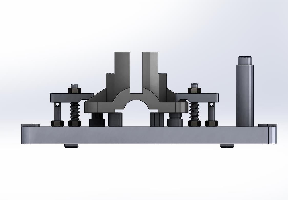 支座铣端面夹具（CAD图+SW三维）