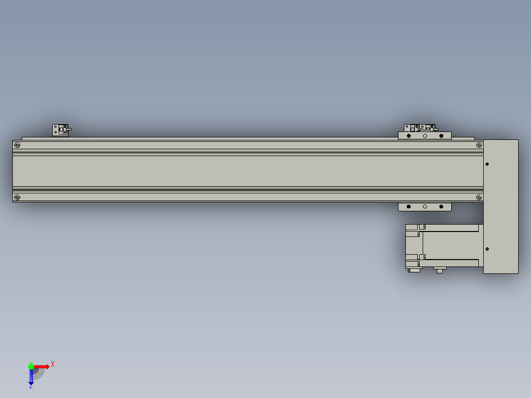 直线模组DKK-86-640-1P-LM-400W德川技研-1111俯视图