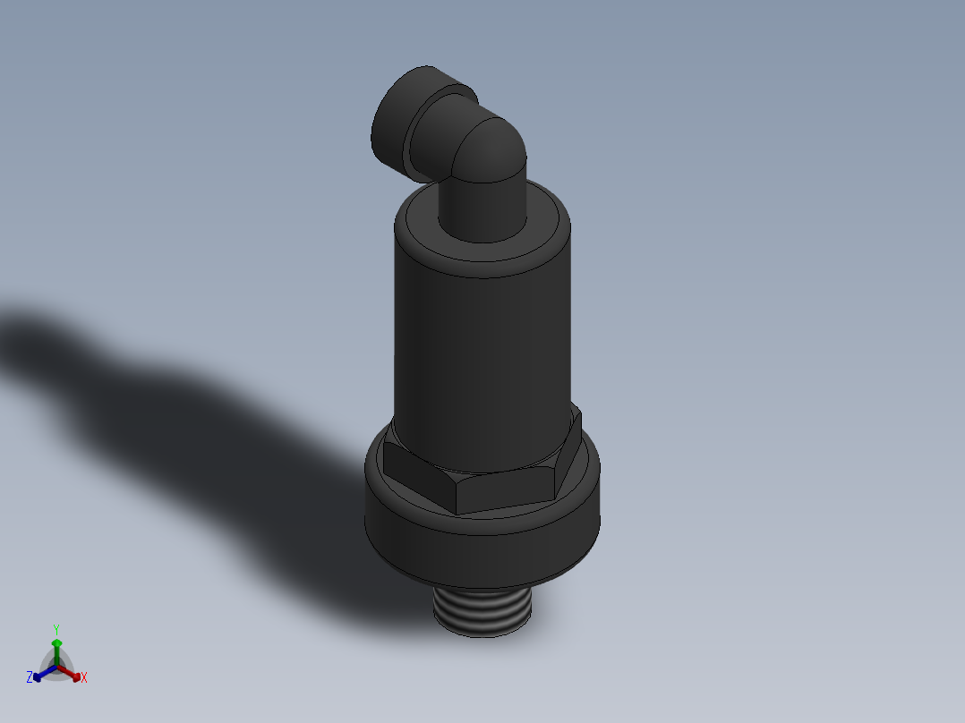 CROSS_DN25_PN10_U-PVC正等轴测图