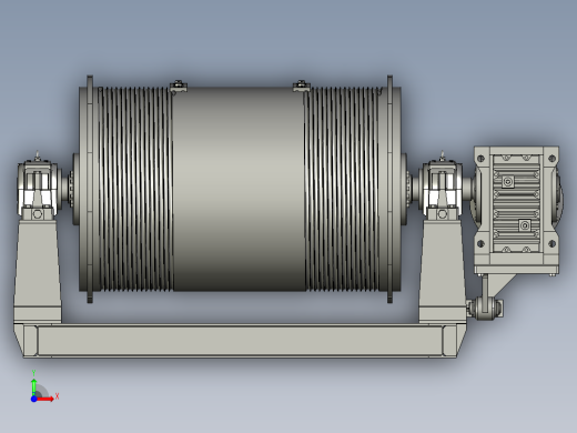 选矿球磨机滚筒成型装置前视缩略图