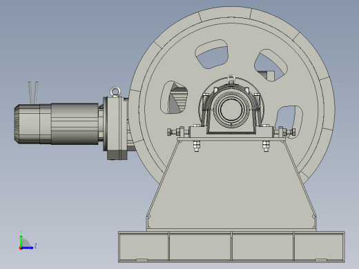 选矿球磨机滚筒成型装置左视缩略图