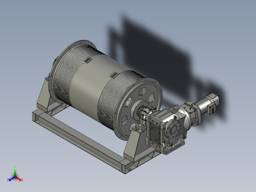 选矿球磨机滚筒成型装置正等轴测缩略图