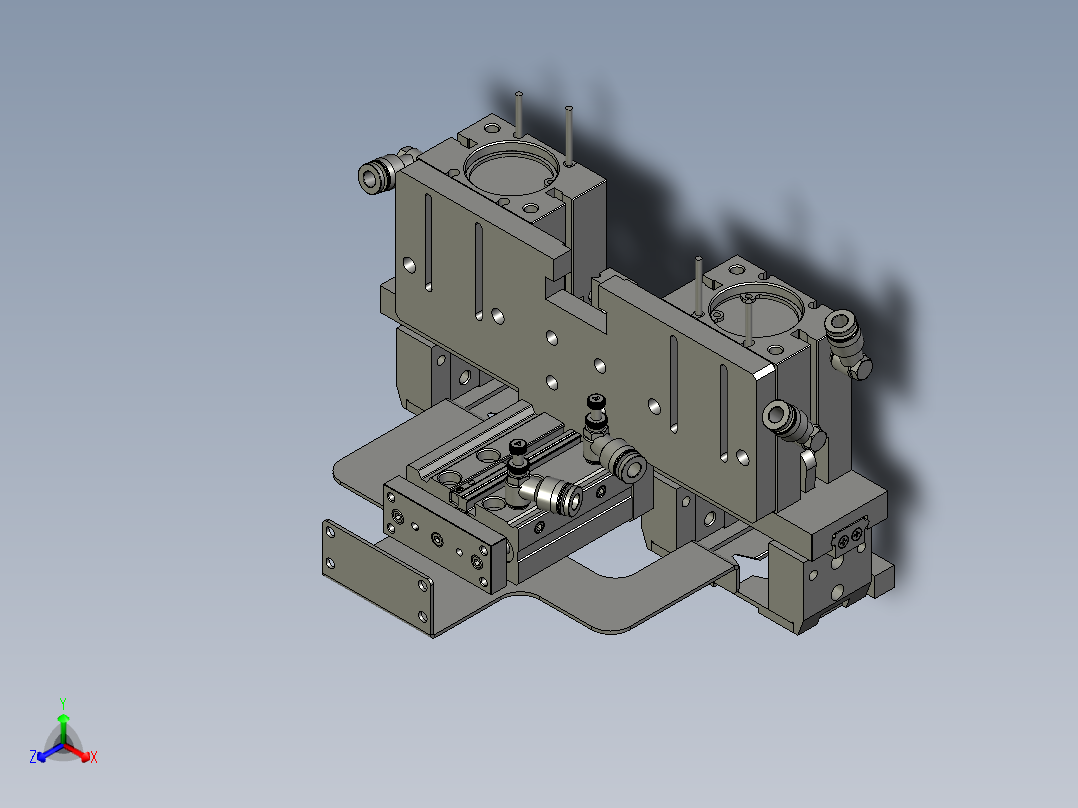 2018SOLIDWORKS03001剪刀运动机构正等轴测图