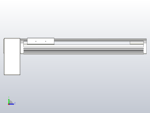 皮带直线轴半封闭可选导轨TPA-HNB-105D-90-L300-RP-Y-P20-N3左视缩略图