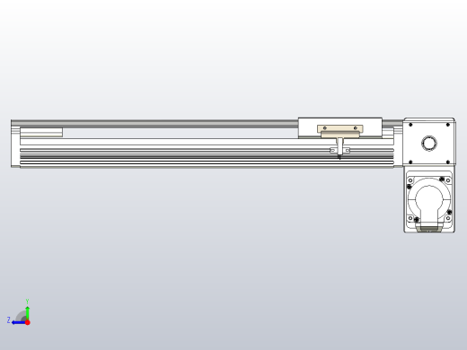 皮带直线轴半封闭可选导轨TPA-HNB-105D-90-L300-RP-Y-P20-N3右视缩略图