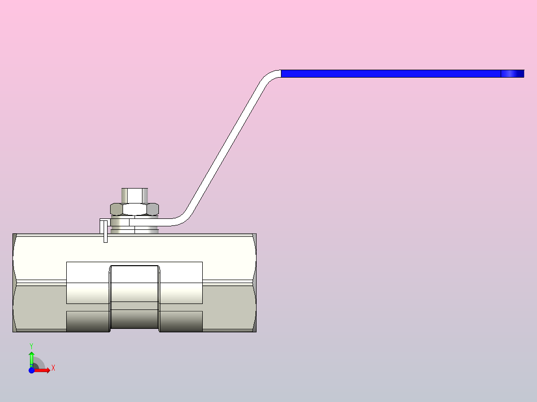 Q11F一片式球阀[1／4]球阀前视图