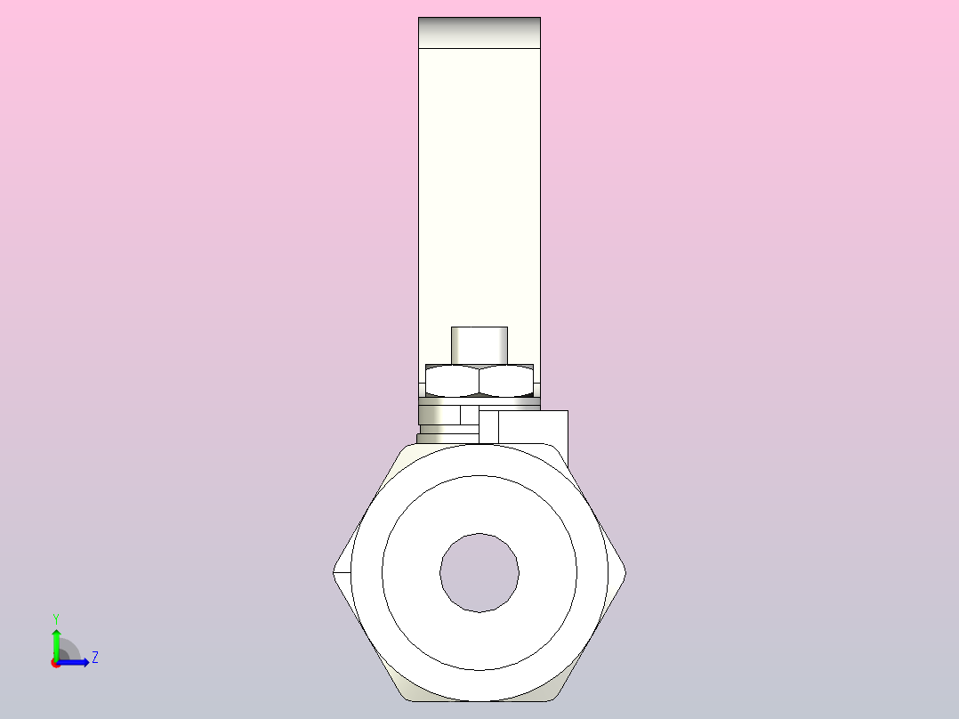 Q11F一片式球阀[1／4]球阀左视图