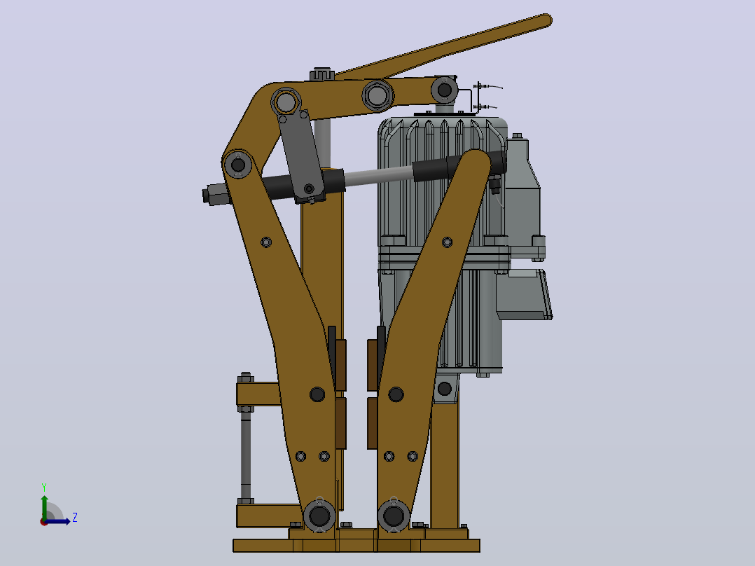 YP21系列电力液压盘式制动器YP21-500-500×30-ⅡA-CL.RL.WL.HL.H左视图