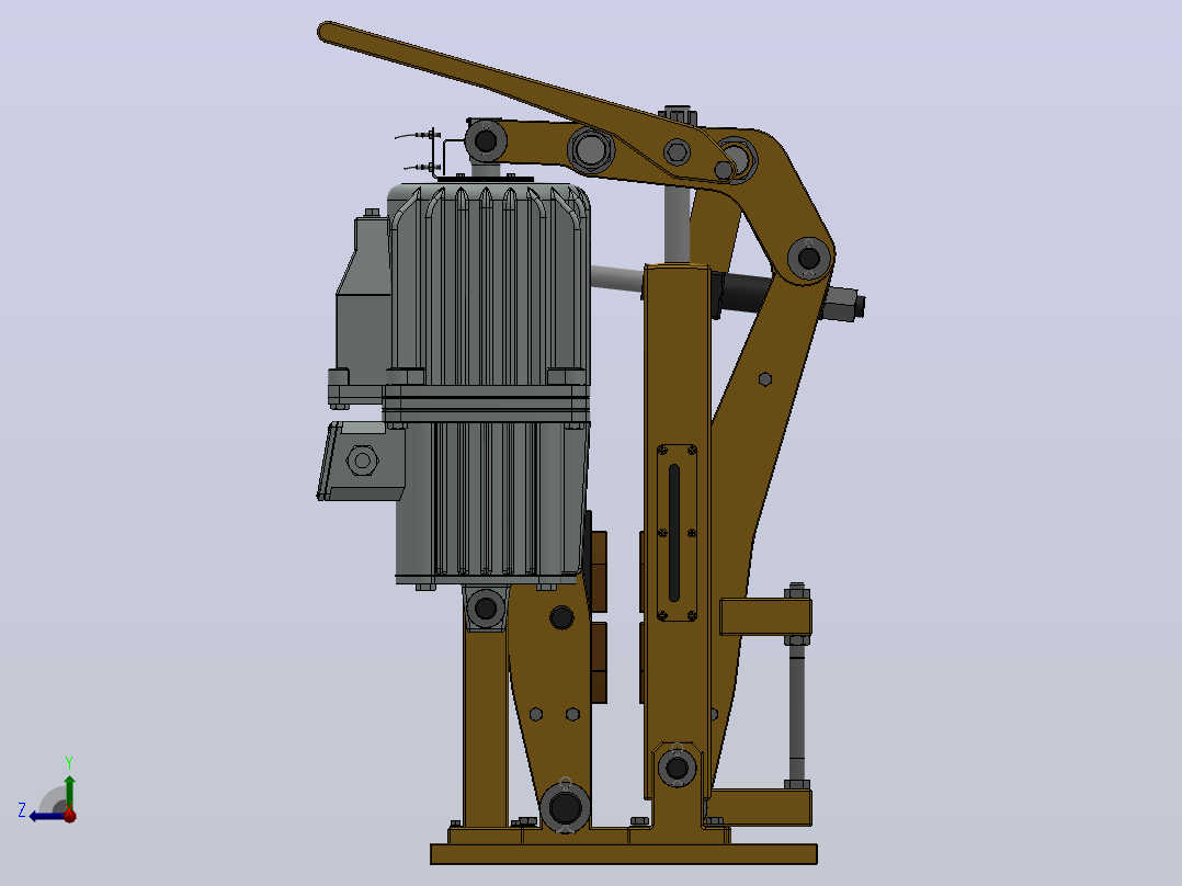 YP21系列电力液压盘式制动器YP21-500-500×30-ⅡA-CL.RL.WL.HL.H右视图