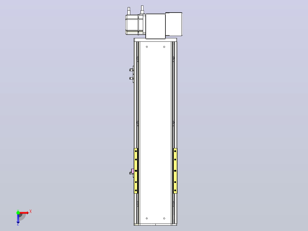 ATB14-LD-300-200W ATB14 皮带驱动直线滑台模组俯视图