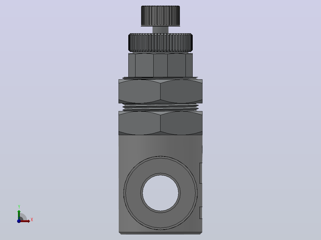 调速阀HAS1F-3隔板安装式速度控制阀[HAS3001F-10-3]前视图
