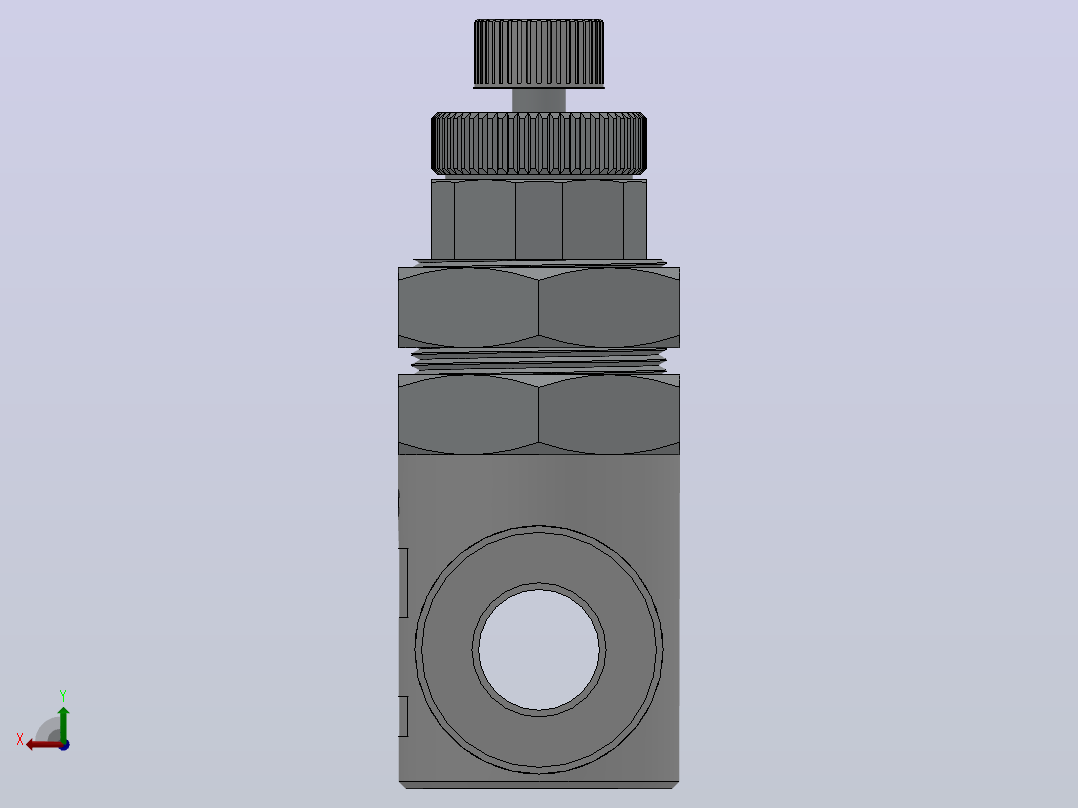 调速阀HAS1F-3隔板安装式速度控制阀[HAS3001F-10-3]后视图
