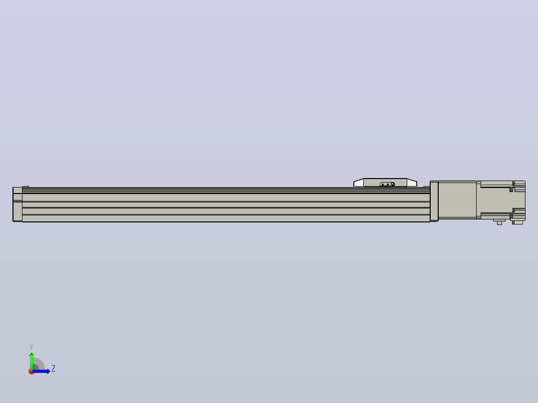 滚珠丝杠直线轴内置导轨TPA-GCR-65-1610C-L500-M-M40-N3左视图