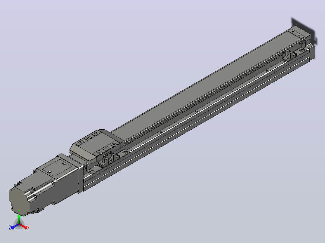 滚珠丝杠直线轴内置导轨TPA-GCR-65-1610C-L500-M-M40-N3正等轴测图
