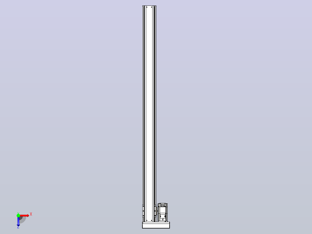 日规模组半封闭丝杆TPA-HNR-85S-1610C-L1200-MR-C-P20-N3俯视图
