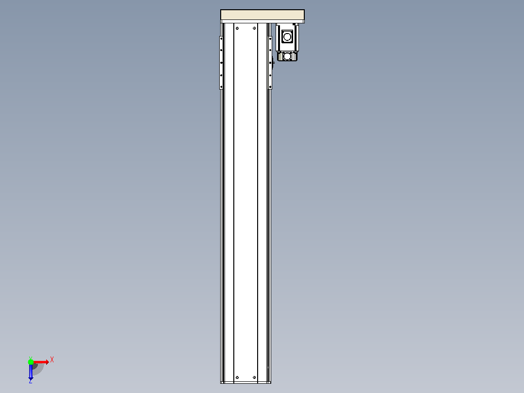日规模组半封闭丝杆TPA-HNR-220D-3210C-L1200-ML-C-P1K-N3俯视图
