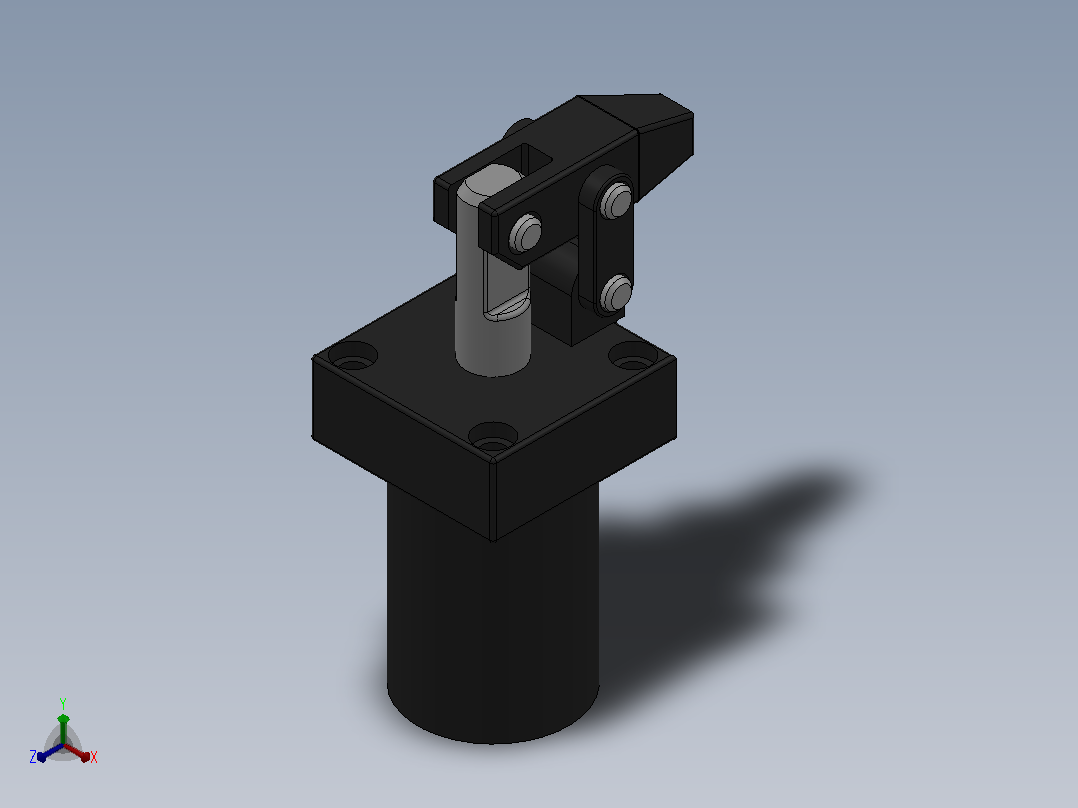 YGG-SG油压上法兰管式杠杆缸[YGG-SG25]正等轴测图