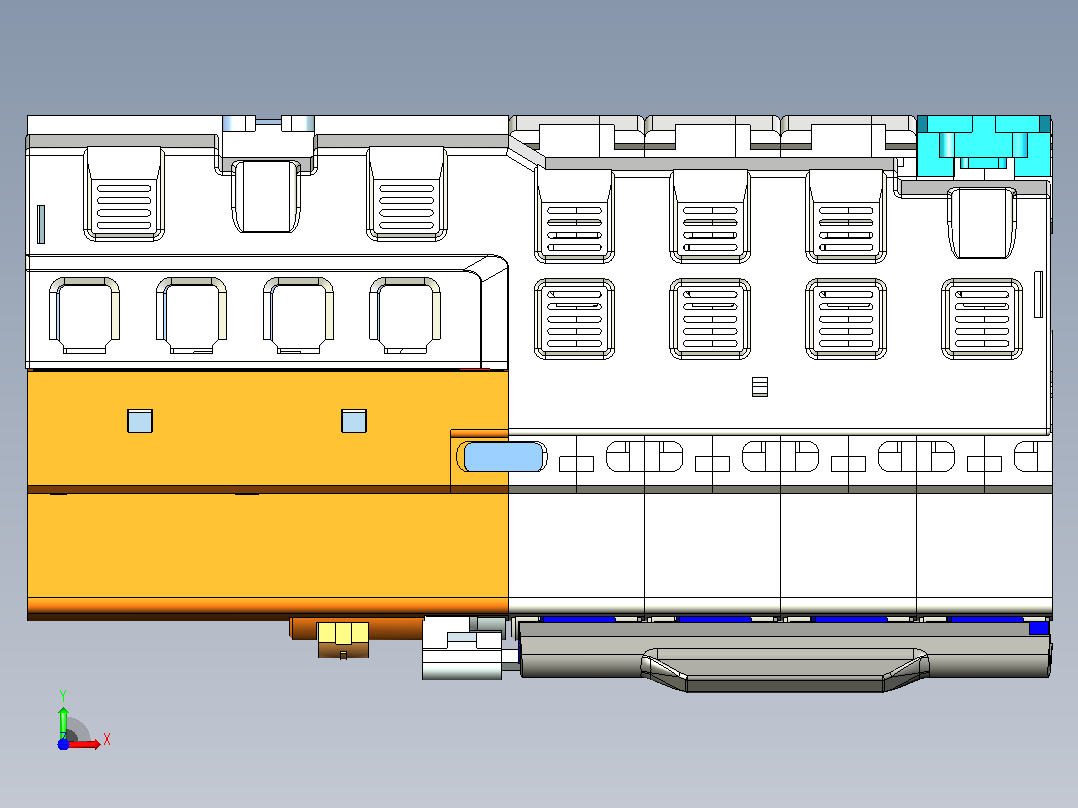 NB1L-63 4P剩余电流动作断路器三维模型202307前视图
