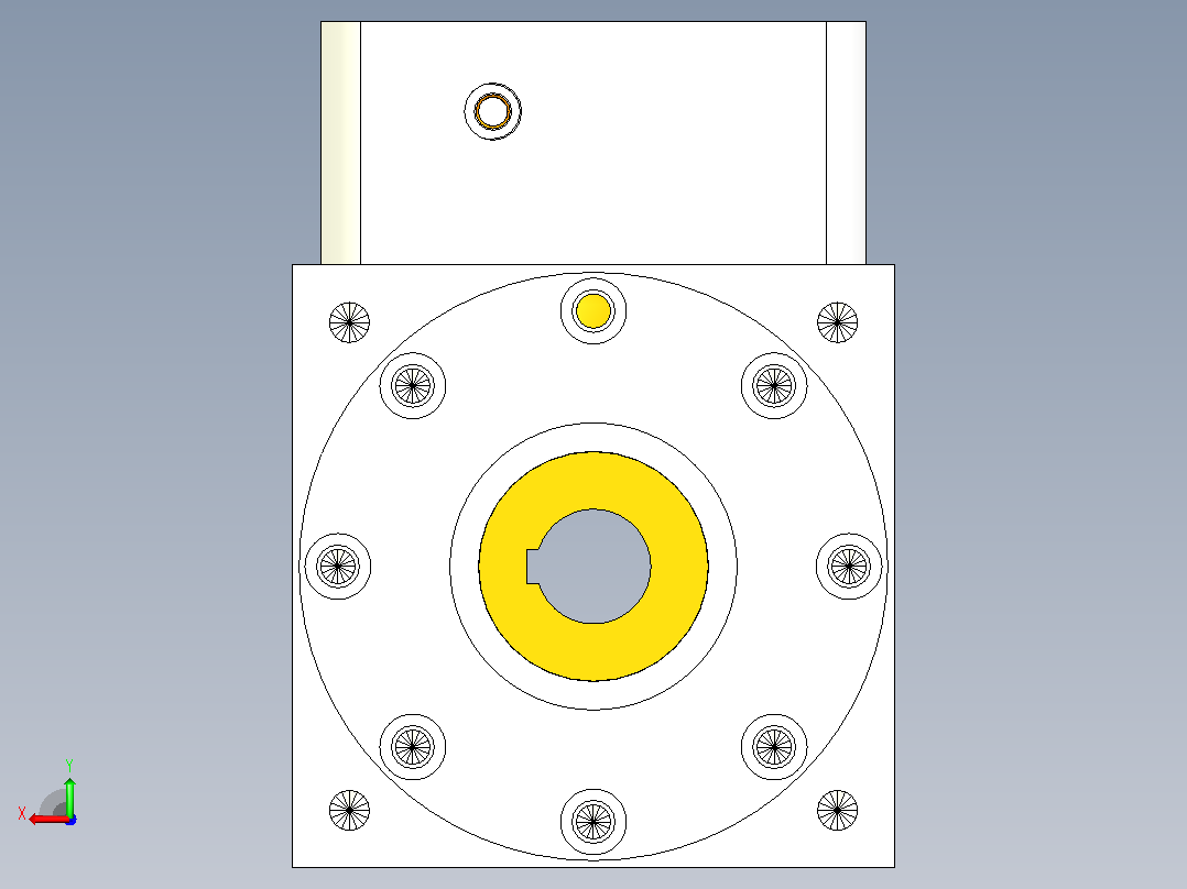 PW210双孔-1 35-114.3-200-M12转向器后视图
