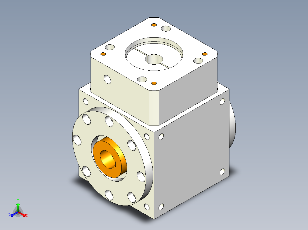 PW210双孔-1 35-114.3-200-M12转向器正等轴测图