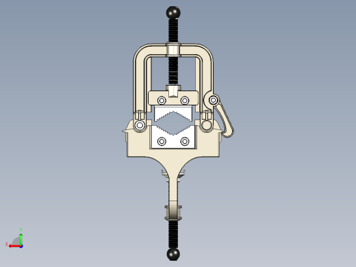 管夹台虎钳3D数模图纸 Solidworks设计 附x_t格式后视缩略图