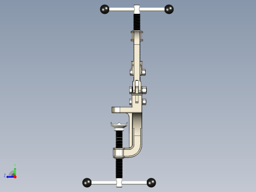 管夹台虎钳3D数模图纸 Solidworks设计 附x_t格式右视缩略图