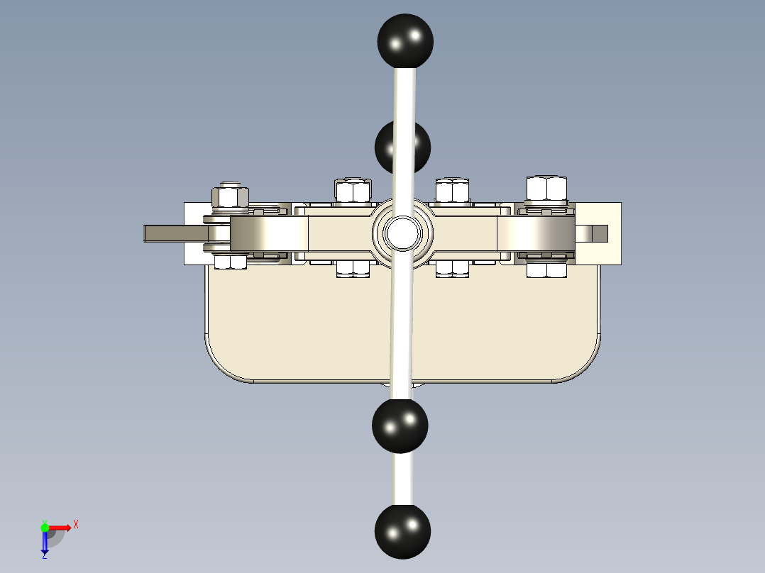 管夹台虎钳3D数模图纸 Solidworks设计 附x_t格式俯视图