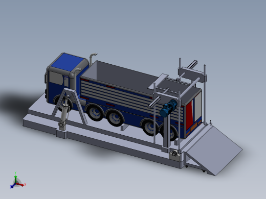 液压翻板式卸车机