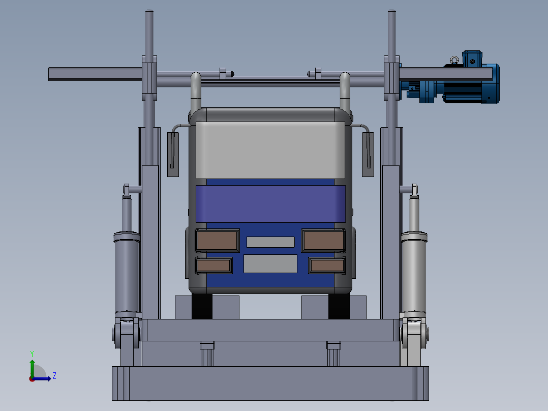 液压翻板式卸车机左视图