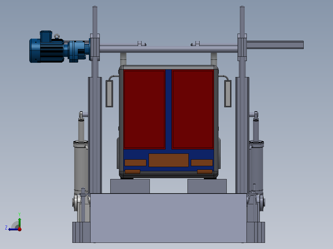 液压翻板式卸车机右视图