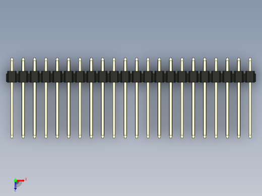 彩色公头100mil（2.54mm）系列-DS1021_black_3x22p_100mil_Type5_rev1.0俯视缩略图