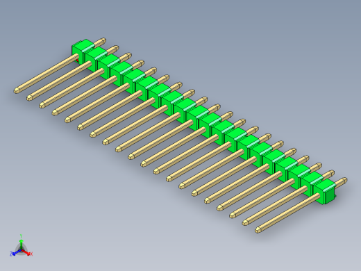 彩色公头100mil（2.54mm）系列-DS1021_green_1x20p_100mil_Type5_rev1.0