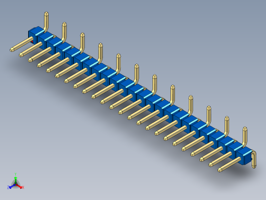彩色公排针 100mil 2.54mm 系列-DS1022_blue_24p_100mil_Type_SMT_R1_rev1.0