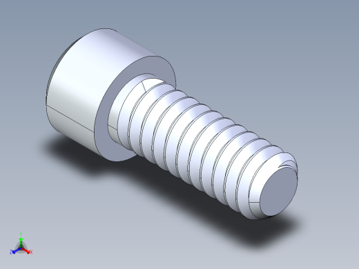 粗螺纹 SHCS 螺钉-SHCS 10-24.x0.5.STEP