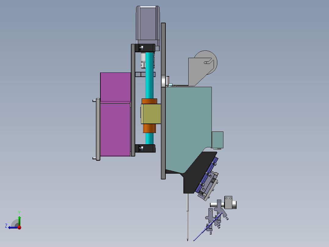 电阻焊机图右视图