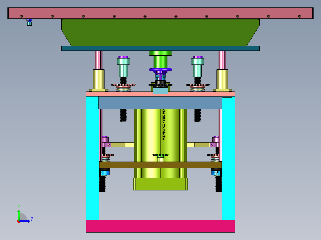 升降真空吸附台左视图