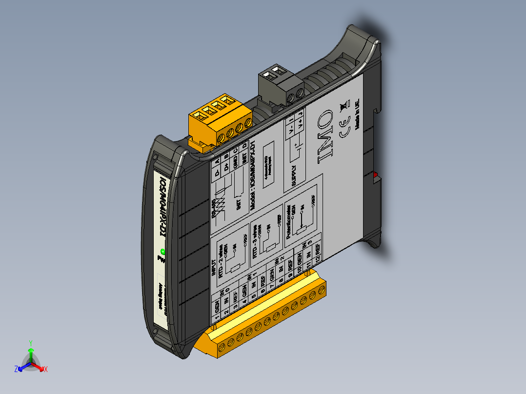 os-m04ipx-d1-远程 IO 模块正等轴测图