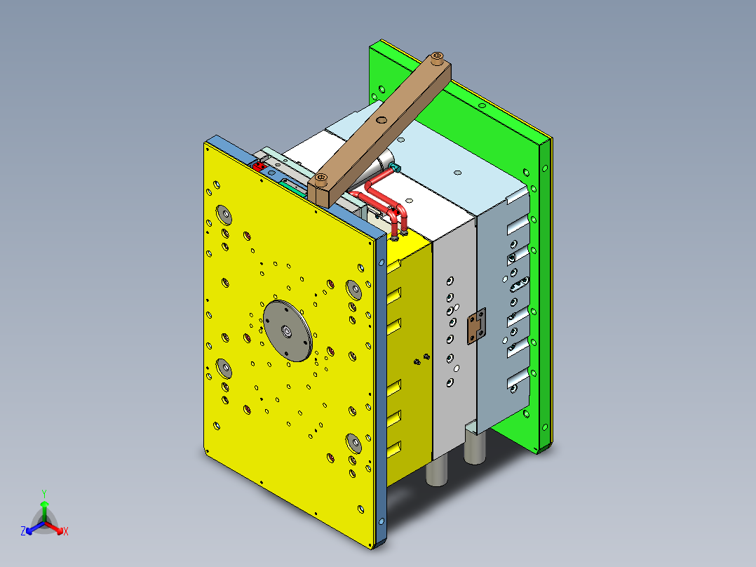 斜斜顶结构汽车座椅塑料壳模具图纸三维UG模型
