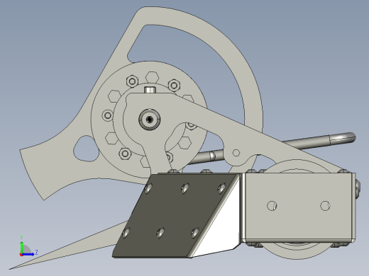 15公斤的旋转战斗机器人3D数模图纸 STEP格式左视缩略图