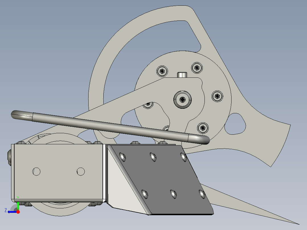 15公斤的旋转战斗机器人3D数模图纸 STEP格式右视图