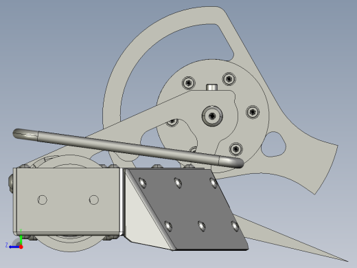 15公斤的旋转战斗机器人3D数模图纸 STEP格式右视缩略图